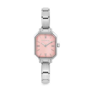 Preview image of Nominations Composable Paris Rectangular 2.3mm Pastel Pink Steel Quartz Watch 