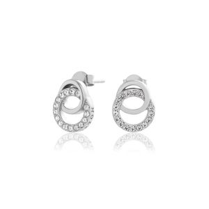 Preview image of Olivia Burton Classic Interlink Silver Drop Studs