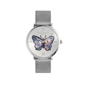 Preview image of Olivia Burton Signature 35mm Butterfly Silver Ultra Slim Mesh Watch