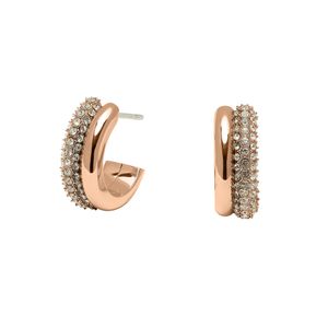 Preview image of Olivia Burton Classic Entwine Crystal Rose Gold Tone Hoop Earrings
