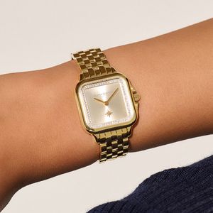 Preview image of Olivia Burton Grosvenor 28mm Gold Stone Set Quartz Bracelet Watch