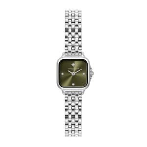 Preview image of Olivia Burton Mini Grosvenor 20mm Sage Green & Silver Bracelet Watch