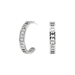 Preview image of Olivia Burton Honeycomb Link Silver Hoop Earrings