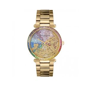 Preview image of Olivia Burton Kaleido Bloom 34mm Rainbow & Gold Stone Set Quartz Bracelet Watch