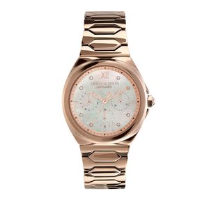 Olivia Burton Lustre 36mm Multi-Function White & Rose Gold Bracelet Watch