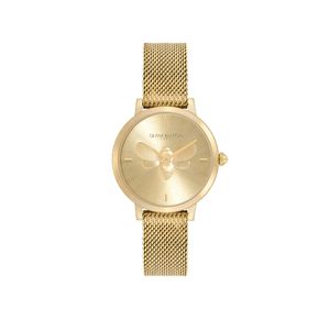 Preview image of Olivia Burton Signature Bee 28mm Gold Tone Mesh Bracelet Watch