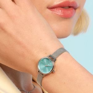 Olivia Burton Classic Mini 23mm Turquoise Mesh Bracelet Watch