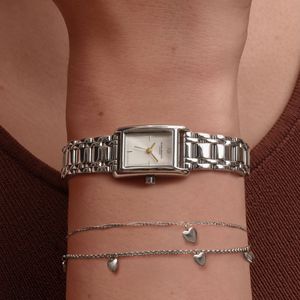 Preview image of Olivia Burton Mini Grove 16mm White & Silver Quartz Bracelet Watch