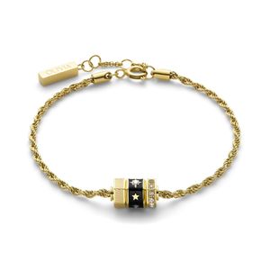 Preview image of Olivia Burton Black & Gold Plated Bead Charm Bracelet