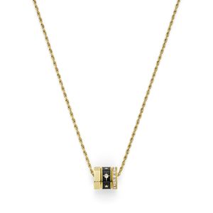Preview image of Olivia Burton Black & Gold Plated Bead Charm Necklace 