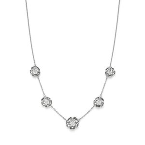 Preview image of Olivia Burton Signature Tudor Rose Silver Tone Multi Station Necklace 