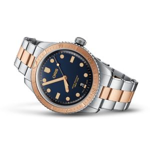 Oris Divers Sixty-Five 40mm Steel Bi-Colour Blue Dial Automatic Bracelet Watch