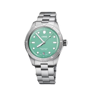 Preview image of Oris Divers Sixty-Five 38mm Cotton Candy Green Dial Automatic Bracelet Watch