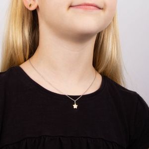 Preview image of D for Diamond Star Silver & Gold Plated Necklace