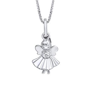 Preview image of D For Diamond Fairy Silver Necklace