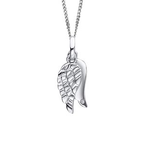 Preview image of D For Diamond Wings Silver Necklace