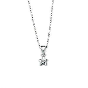 Preview image of D for Diamond Star Silver Necklace 