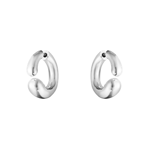 Preview image of Georg Jensen Mercy Sterling Silver Open Hoop Earrings