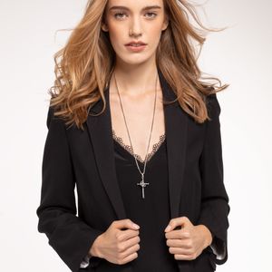 Thomas Sabo Sterling Silver Cross and Crown Pendant