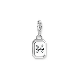 Thomas Sabo Zirconia Pisces Zodiac Sign Silver Charm 