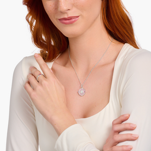 Preview image of Thomas Sabo Pink Heart Pendant With Silver Chain Necklace