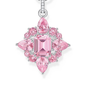 Thomas Sabo Star Shaped Pink Zirconia Silver Pendant