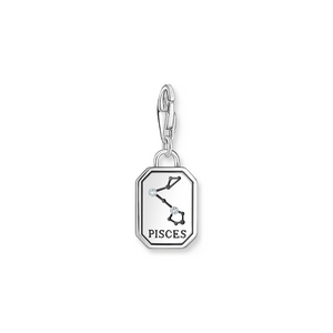 Thomas Sabo Zirconia Pisces Zodiac Sign Silver Charm 