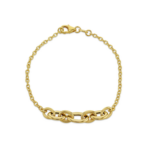 Preview image of 9ct Gold Curb Link Centre Bracelet 