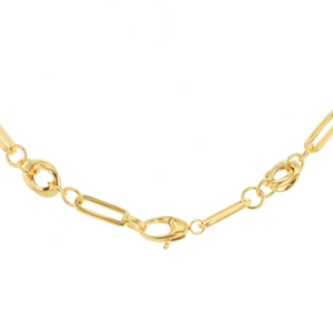 Preview image of 9ct Gold Knot and Paperlink Necklace 