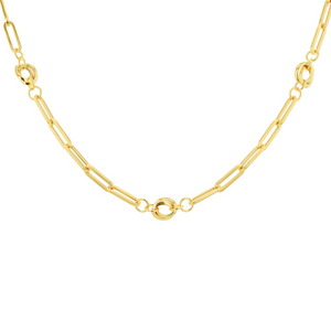 Preview image of 9ct Gold Knot and Paperlink Necklace 
