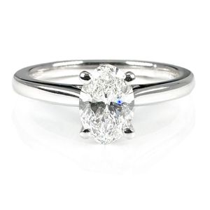 Preview image of Platinum 0.73ct Oval Cut Diamond Solitaire