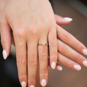 Platinum 0.44ct Round Brilliant Cut 6 Claw Diamond Solitaire