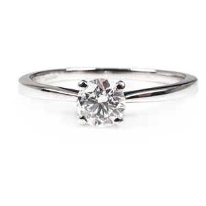 Preview image of Platinum 0.33ct Round Brilliant Diamond 4 Claw Solitaire 