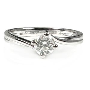 Preview image of Platinum 0.35ct Round Brilliant Diamond 4 Claw Solitaire 