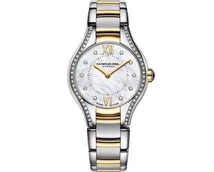 Preview image of Raymond Weil Ladies 24mm Noemia Steel and Yellow Gold Plated Diamond Set Bracelet Watch