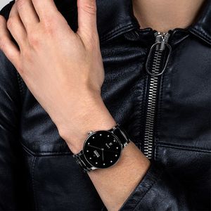 Rado Centrix 39.5mm Black Ceramic & Steel Diamond Automatic Bracelet Watch