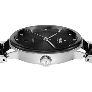 Rado Centrix 39.5mm Black Ceramic & Steel Diamond Automatic Bracelet Watch