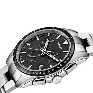 Rado Hyperchrome 44.9mm Steel Black Quartz Chronograph Bracelet Watch