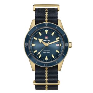 Rado Captain Cook 42mm Bronze Blue Automatic Nato Strap Watch