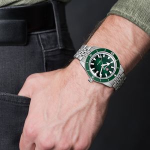 Preview image of Rado Captain Cook 42mm Steel Green Automatic Bracelet Watch