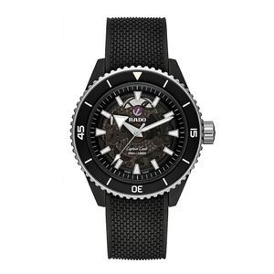 Preview image of Rado Captain Cook 43mm Black Ceramic Automatic Rubber Strap Watch