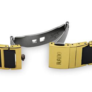 Rado Integral 31mm Black Ceramic & Gold Diamond Quartz Bracelet Watch