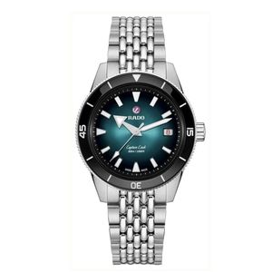 Preview image of Rado Captain Cook 39mm Turquoise Automatic Bracelet Watch