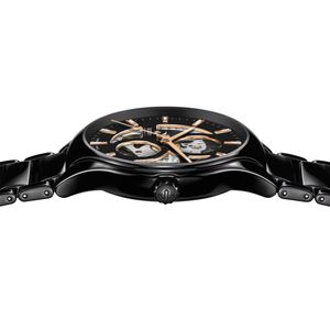 Rado True Round 40mm Open Heart Black Automatic Ceramic Watch