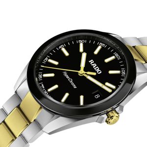 Preview image of Rado HyperChrome 41.5mm Black Bi-Colour Steel Quartz Bracelet Watch
