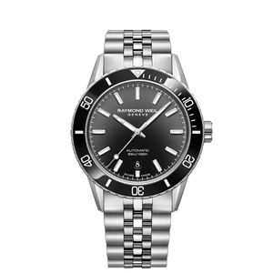 Raymond Weil Freelancer Diver 42.5mm Black Automatic Bracelet Watch