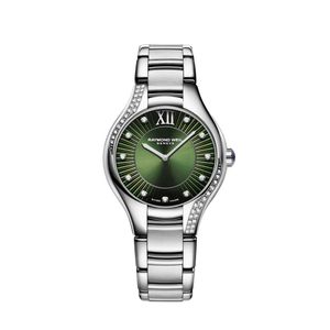 Preview image of Raymond Weil Noemia 32mm Steel Green Dial Diamond Set Quartz Bracelet Watch