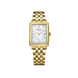 Preview image of Raymond Weil Toccata 23mm Rectangle Mother Of Pearl Diamond Steel Quartz Watch