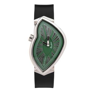 Preview image of Exaequo Revolve Stainless Steel Dark Green Quartz Silicon Strap Watch 