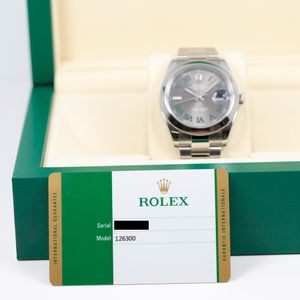 Rolex Datejust 41 126300 Slate & Green Dial Watch